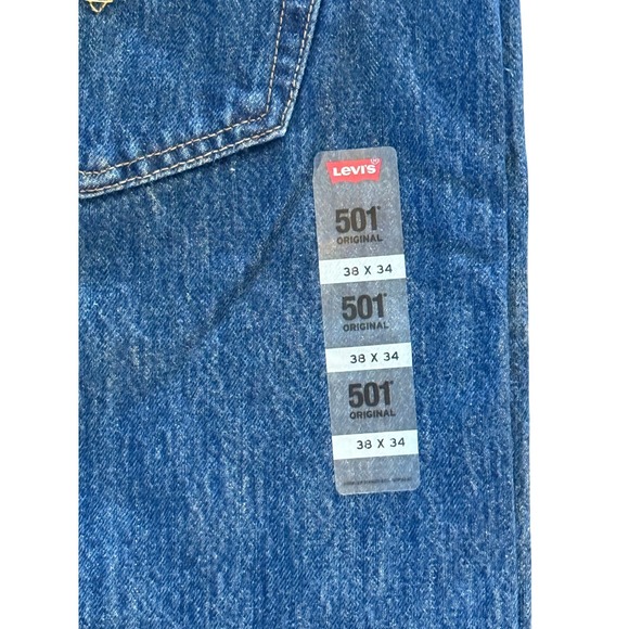 Levi's 501 Original‎ Button-Fly Jeans Straight Leg Men's Size 38x34 NWT - Picture 6 of 6